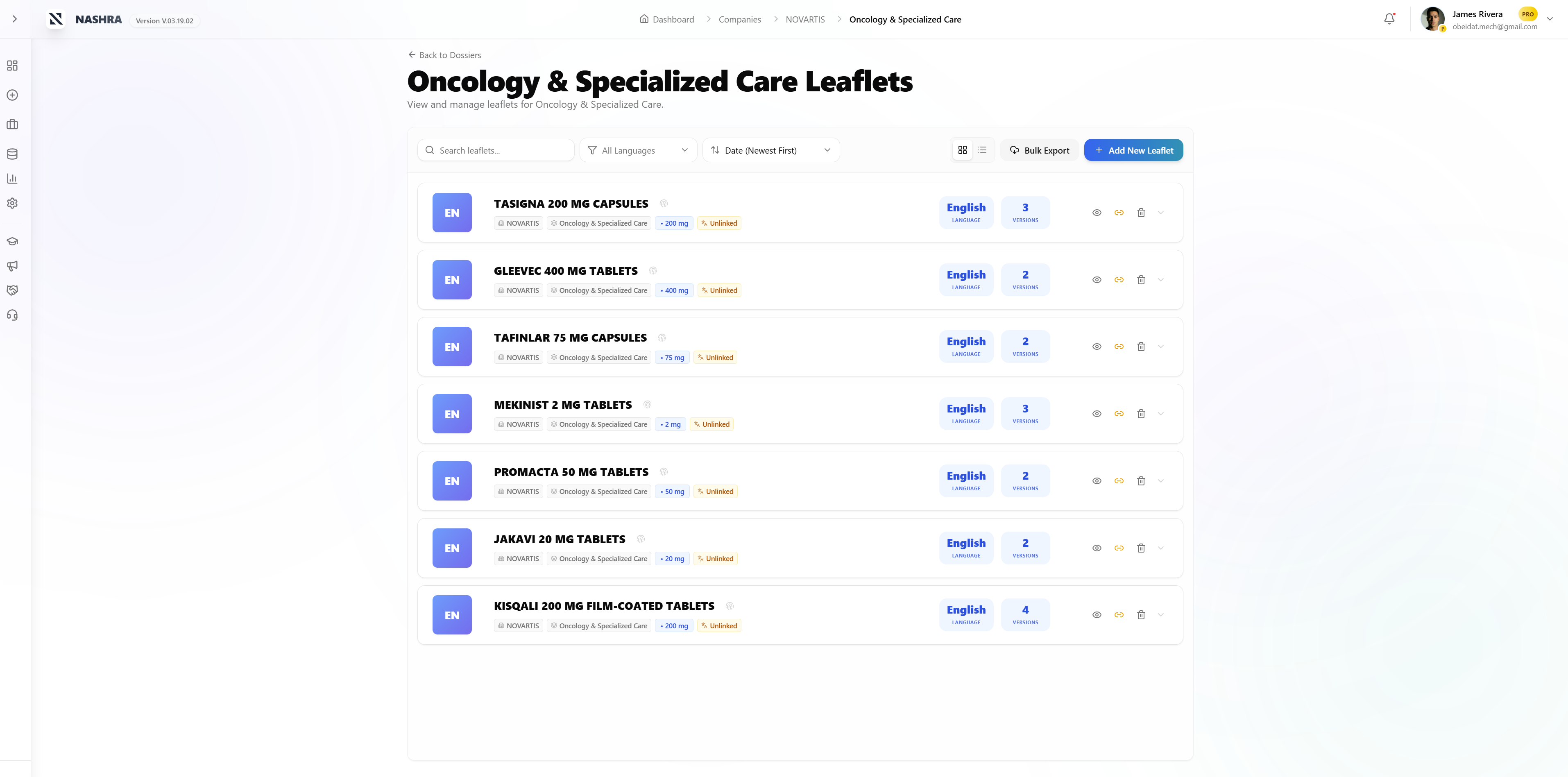 NASHRA Leaflet Management